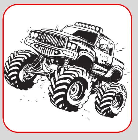 Infant Monster Truck Leather Patch Hat