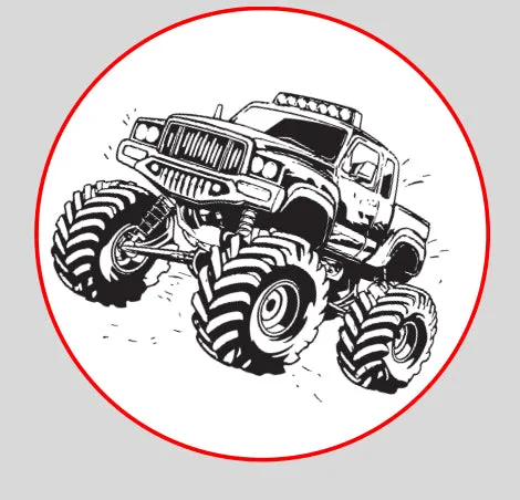 Infant Monster Truck Leather Patch Hat