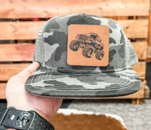 Infant Monster Truck Leather Patch Hat