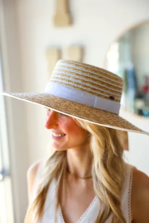 Kara Striped Boater Hat