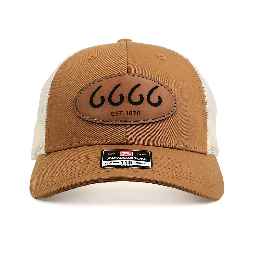 Leather Patch Trucker Caramel/Birch