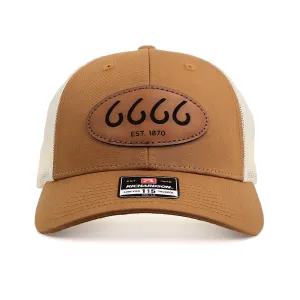 Leather Patch Trucker Caramel/Birch