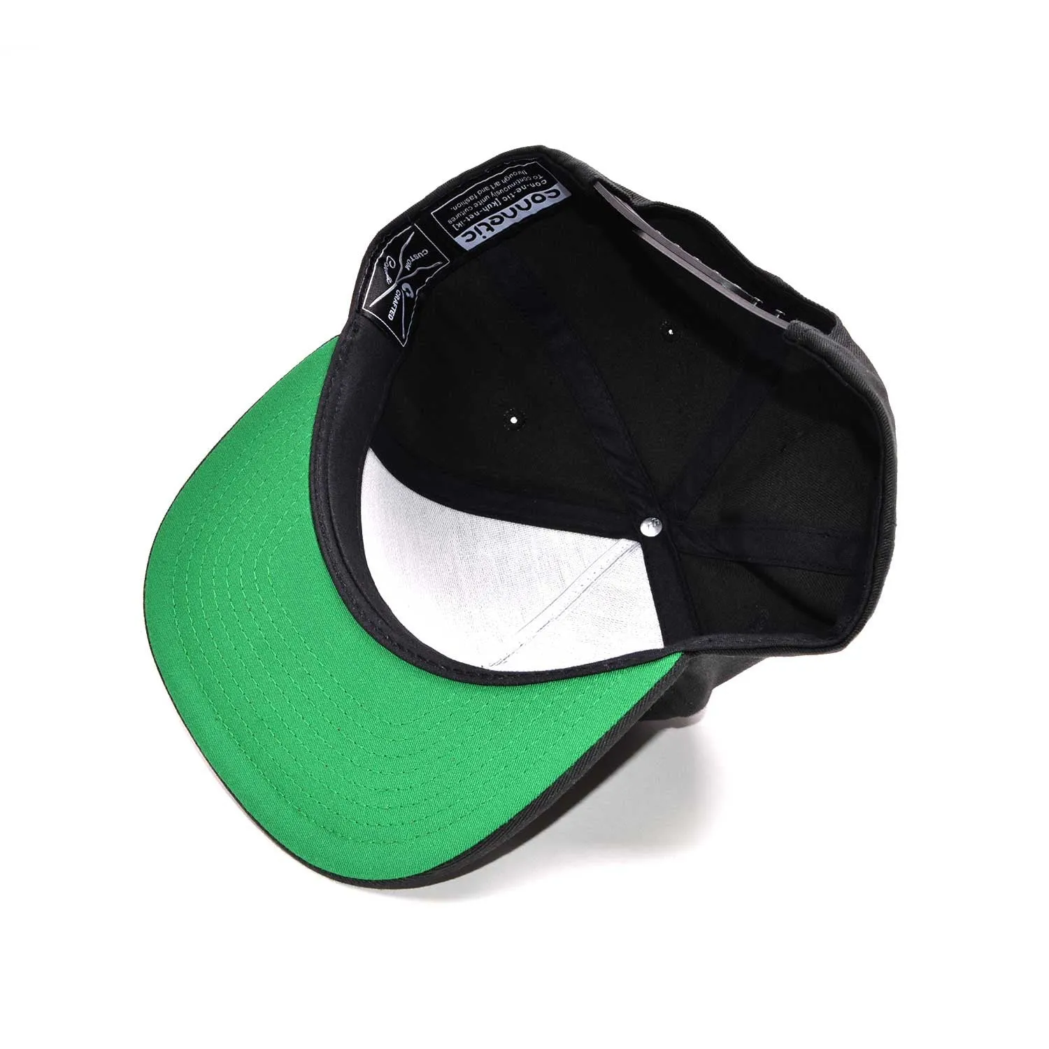 Leather Script 5 Panel Snapback