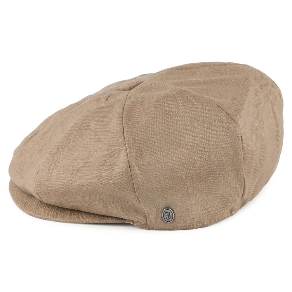 Linen Newsboy Cap - Camel