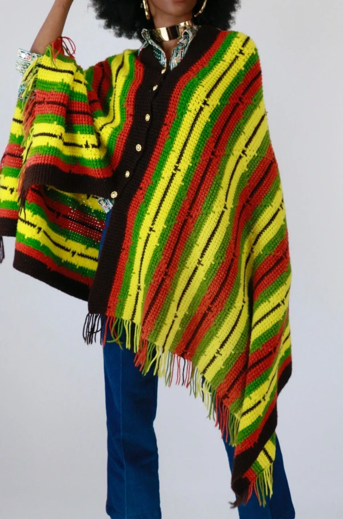 Live: 68 Vintage: Striped Crochet Shawl
