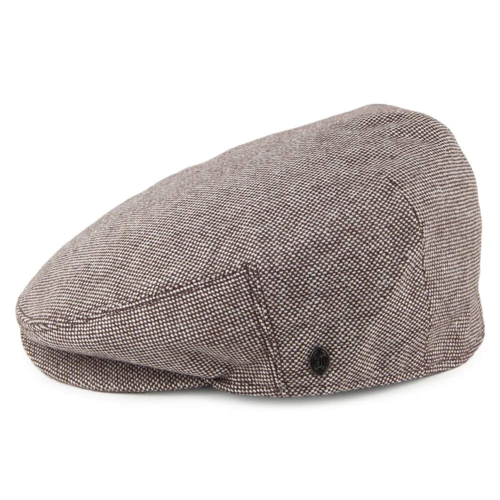 Marl Tweed Flat Cap Brown Wholesale Pack
