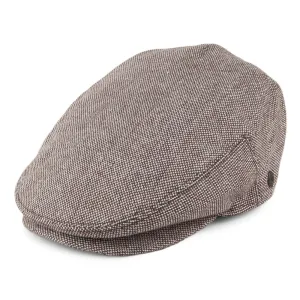 Marl Tweed Flat Cap Brown Wholesale Pack