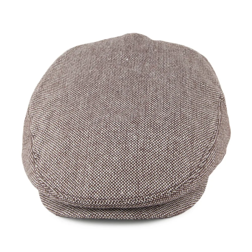 Marl Tweed Flat Cap Brown Wholesale Pack