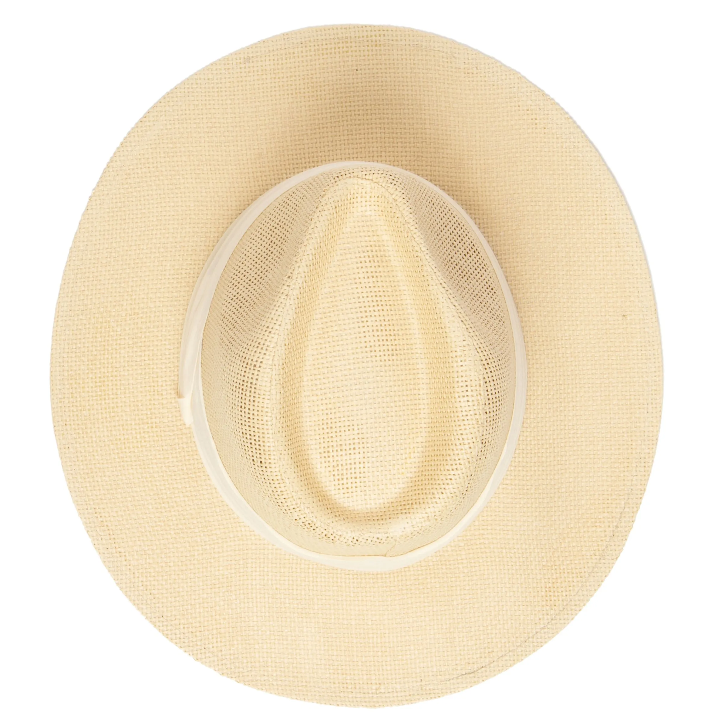 Mens Woven 3" Brim Paper Fedora