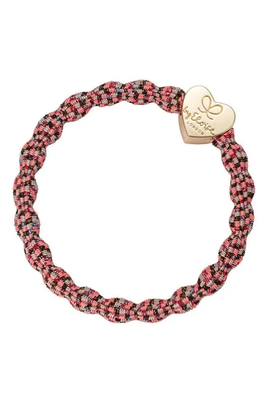 Metallic Gold Heart Elastic Hairband