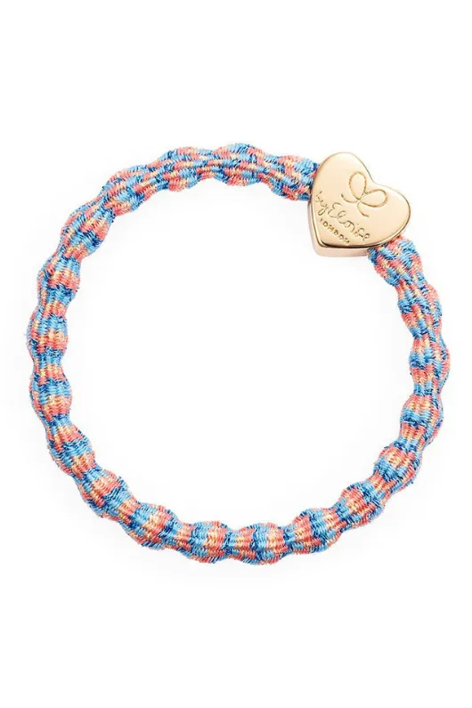 Metallic Gold Heart Elastic Hairband