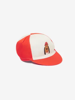Mini Rodini Kids Bloodhound Cycling Cap in Red