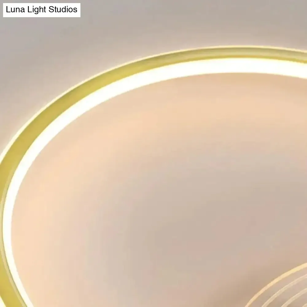 Modern Simple Circle Warm Room Living Room Led Ceiling Lamp