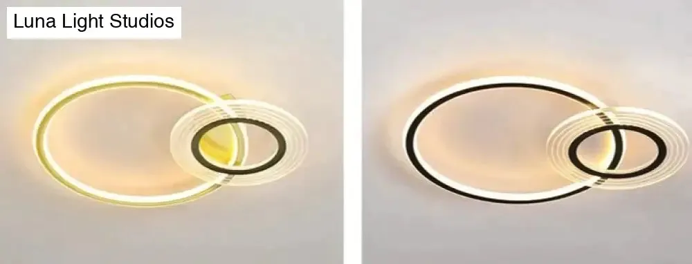 Modern Simple Circle Warm Room Living Room Led Ceiling Lamp