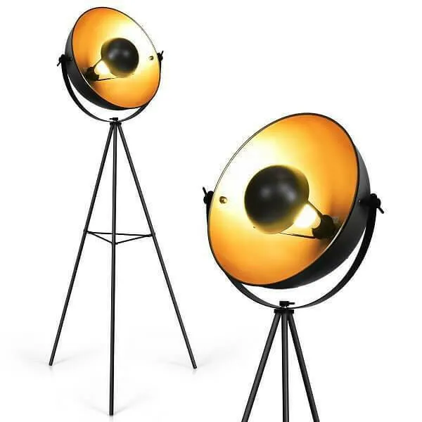 Nirv - Industrial Tripod Floor Lamp with Adjustable Metal Legs