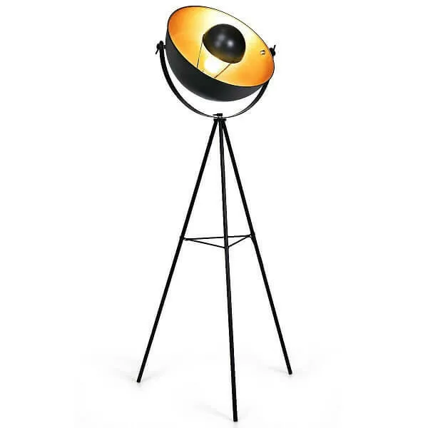 Nirv - Industrial Tripod Floor Lamp with Adjustable Metal Legs