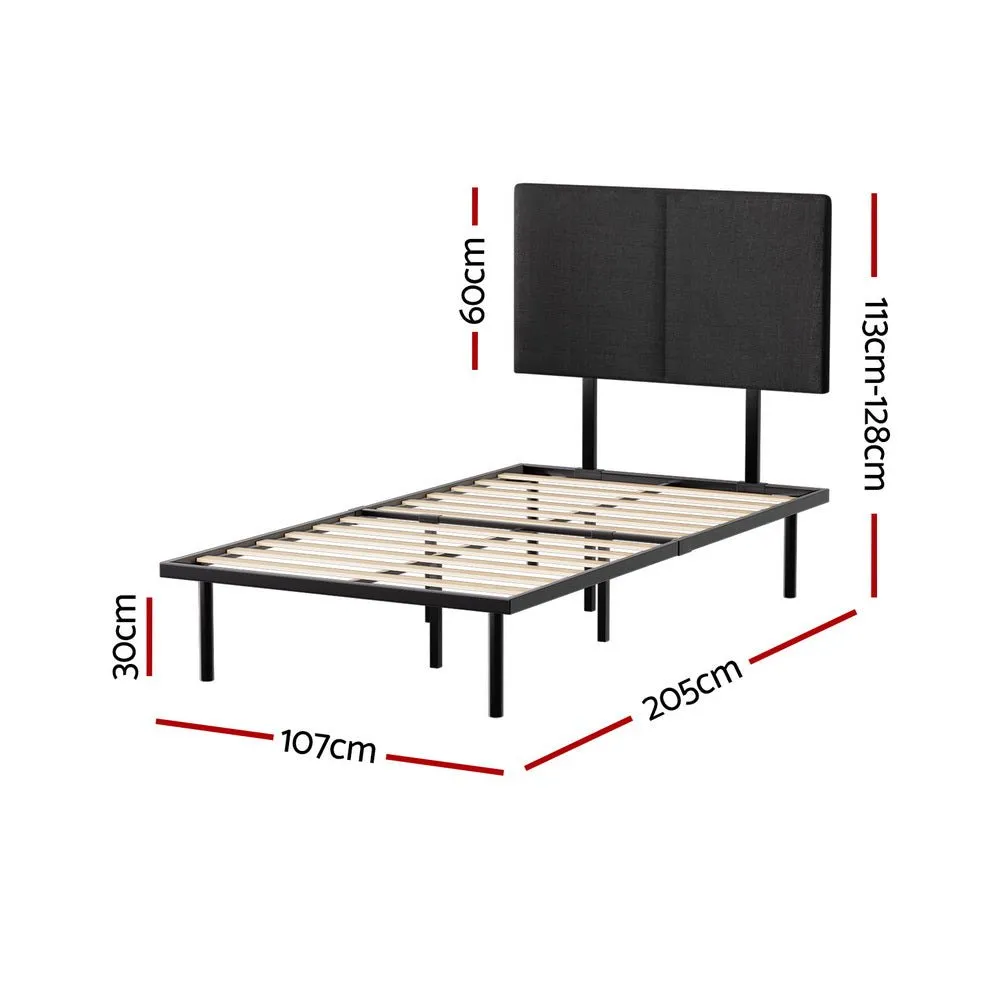 Norwood King Single Modern Bed Frame Black