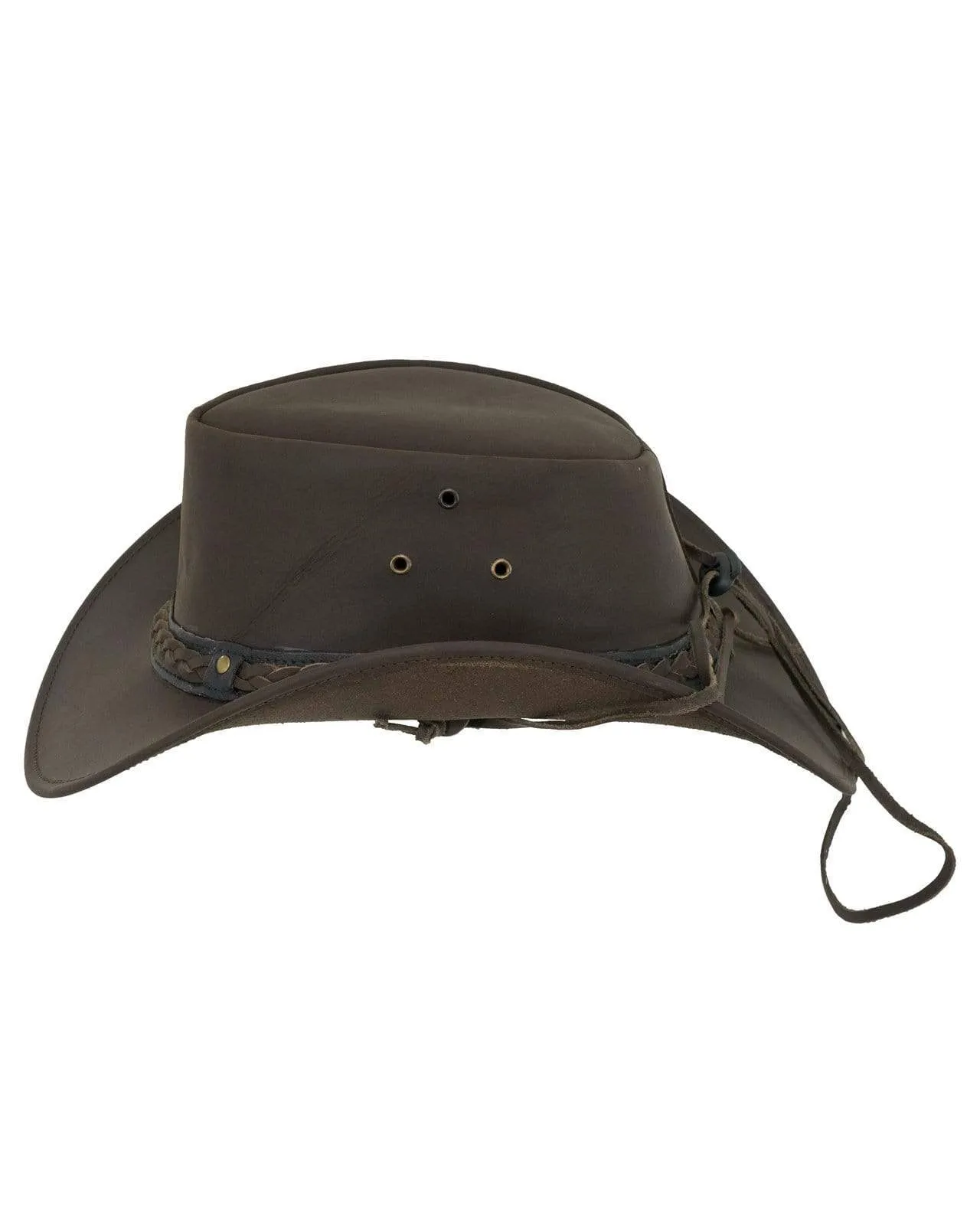 Outback Trading® Wagga Wagga Aussie Crown 2.5" Brim Genuine Leather Hat