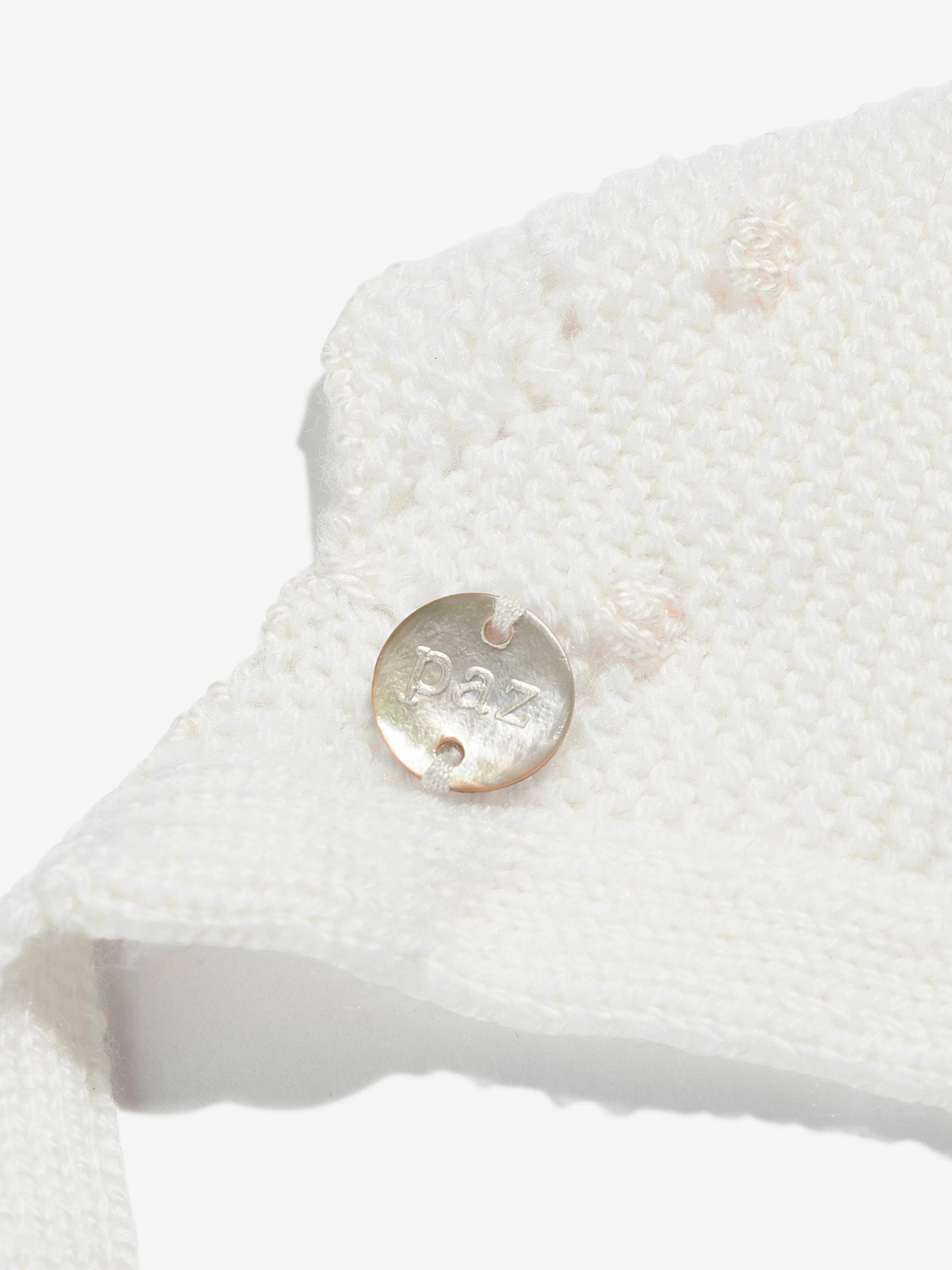 Paz Rodriguez Baby Girls Knitted Bonnet in Ivory