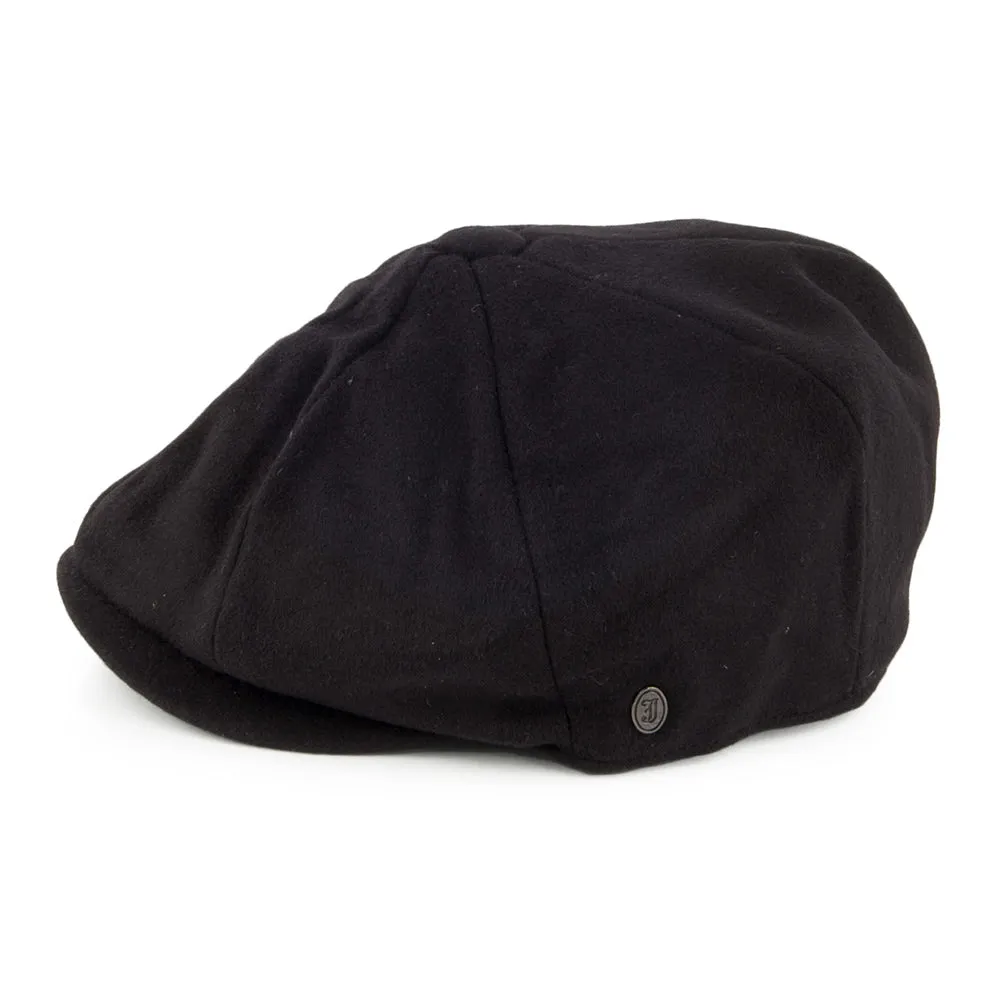 Pure Wool Harlem Newsboy Cap - Black