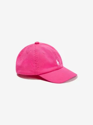 Ralph Lauren Baby Girls Logo Cap in Pink