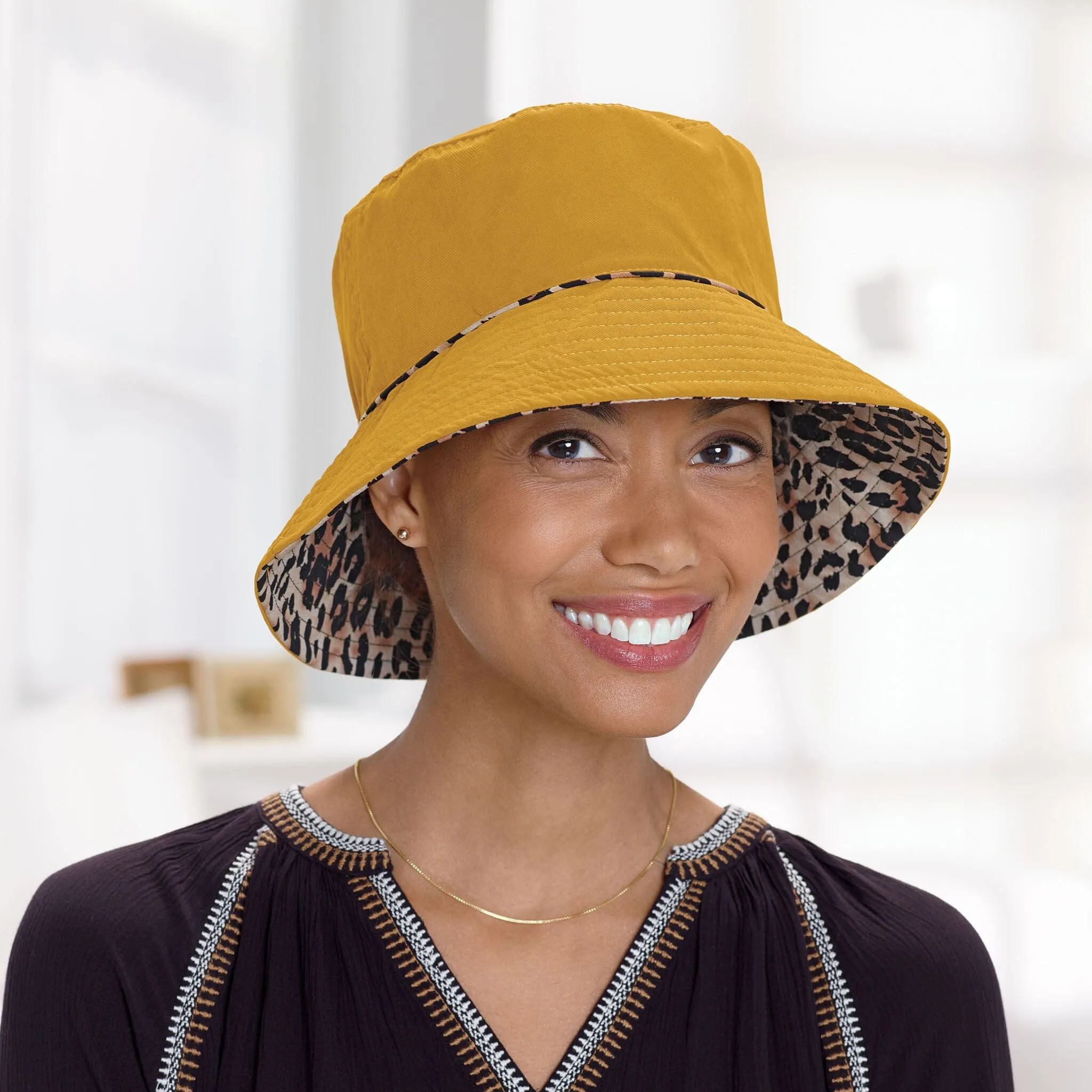 Reversible Leopard Bucket Hat