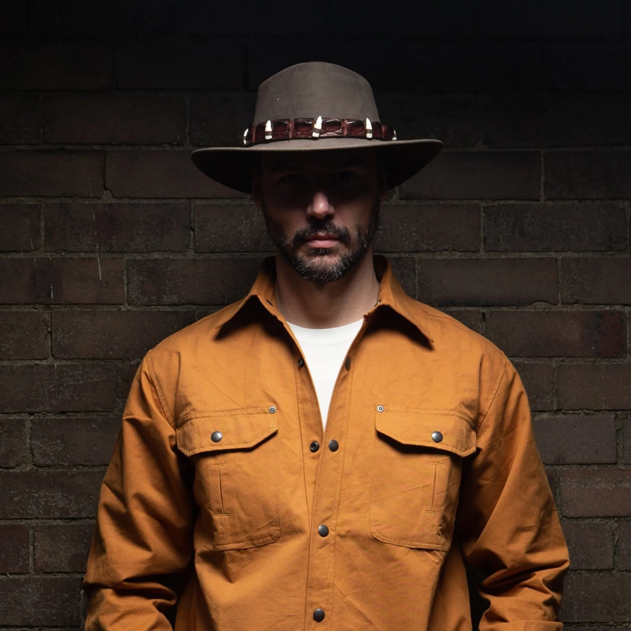 Roo Dundee Leather Hat
