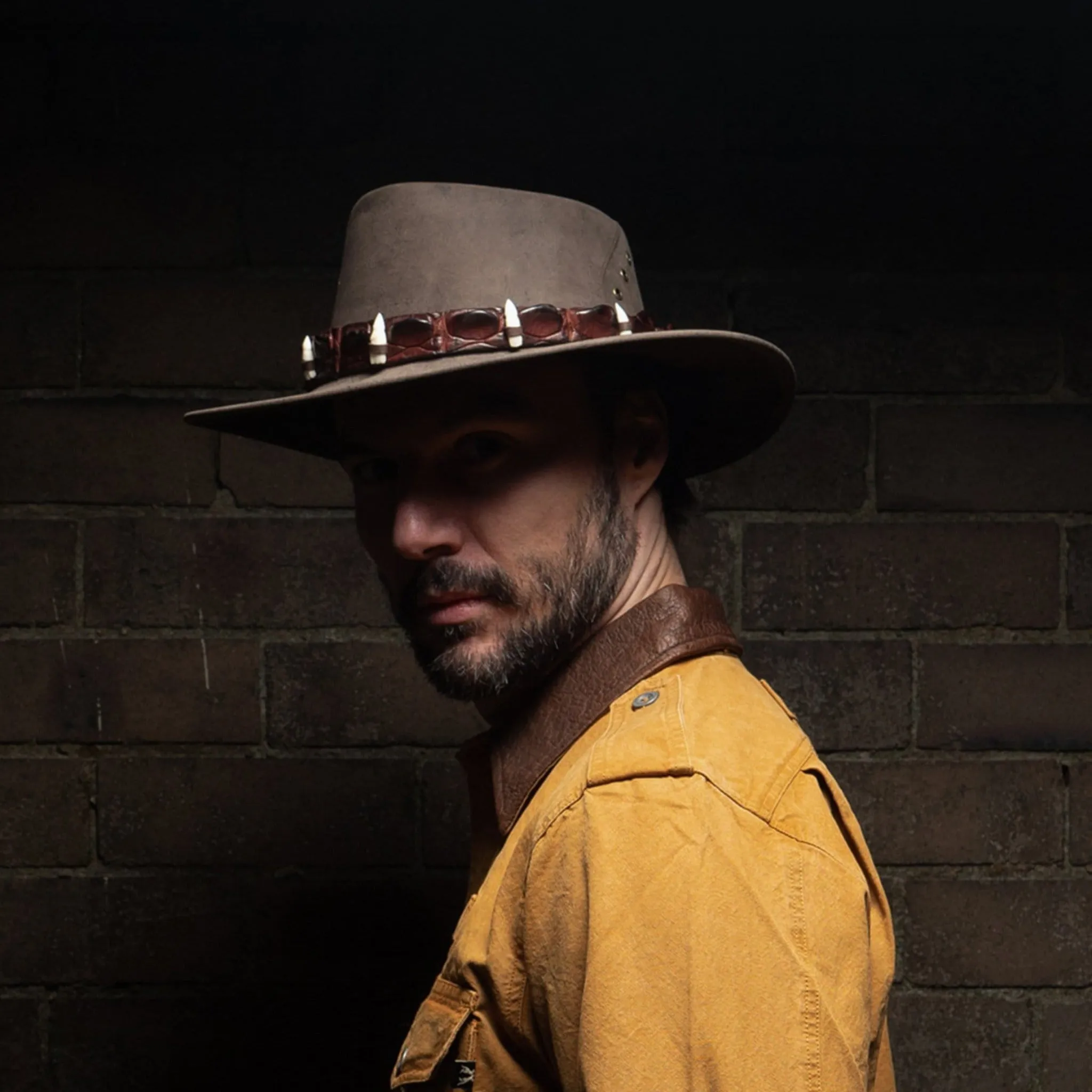 Roo Dundee Leather Hat