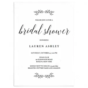 Rustic Wedding Shower Invitation Template