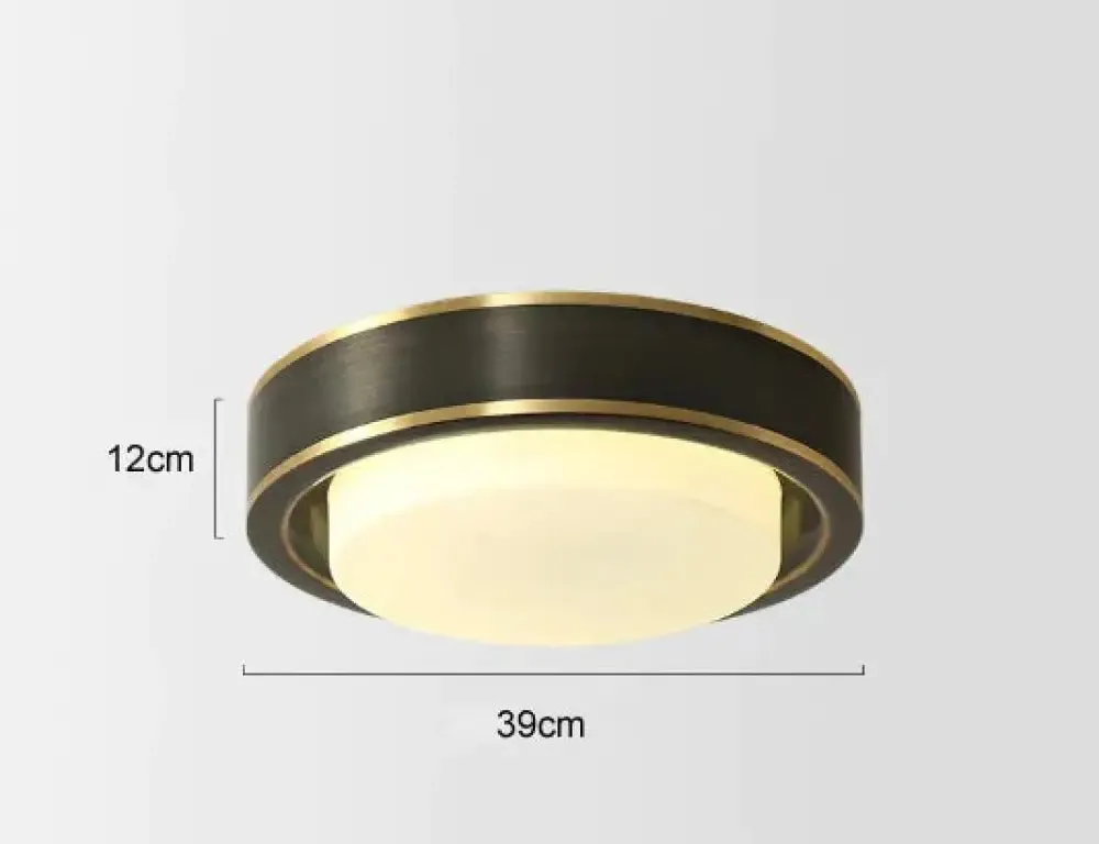 Simple Modern Room Living Room Black Copper Ceiling Lamp
