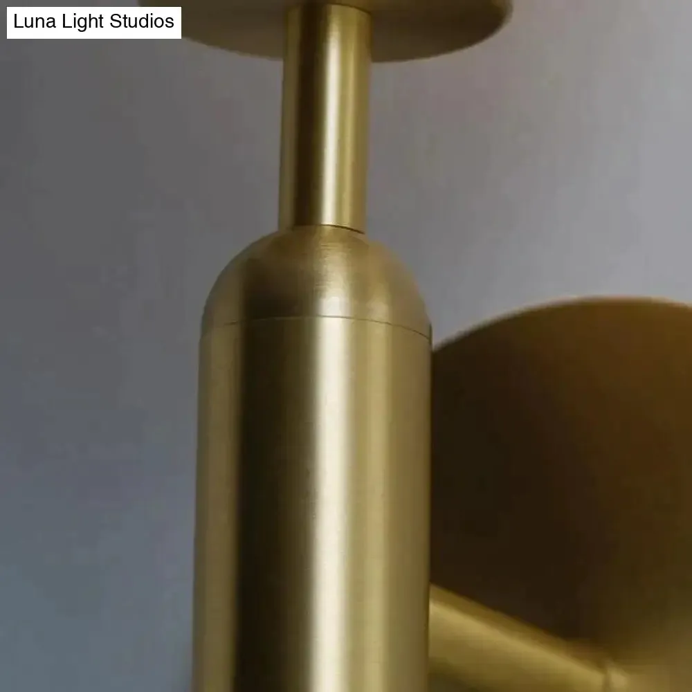 Simple Nordic Modern Bedroom Bedside Copper Wall Lamp