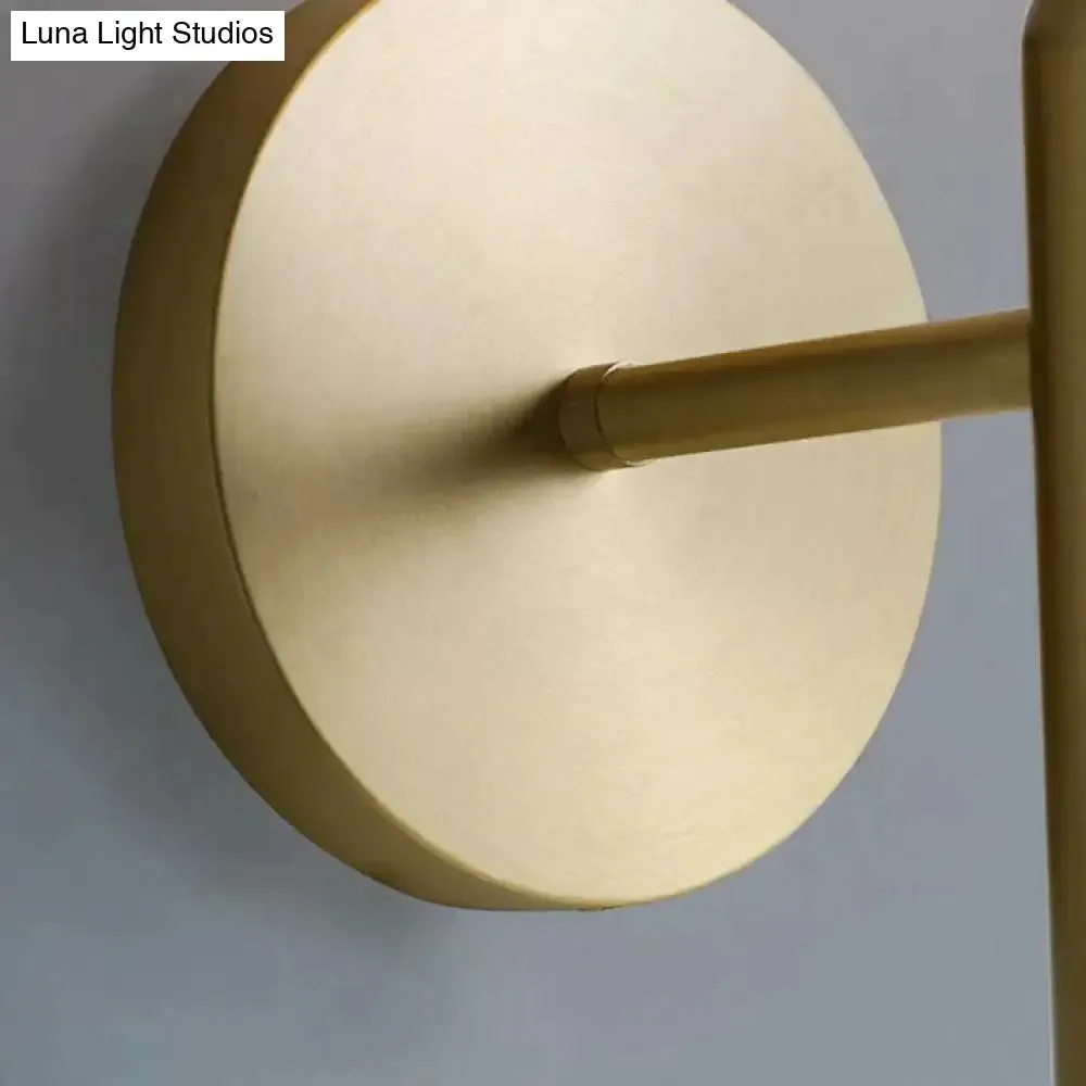 Simple Nordic Modern Bedroom Bedside Copper Wall Lamp