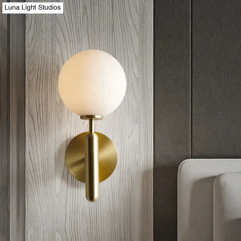 Simple Nordic Modern Bedroom Bedside Copper Wall Lamp