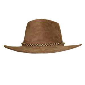 Southern Cross Kangaroo Suede Leather Hat In Brown