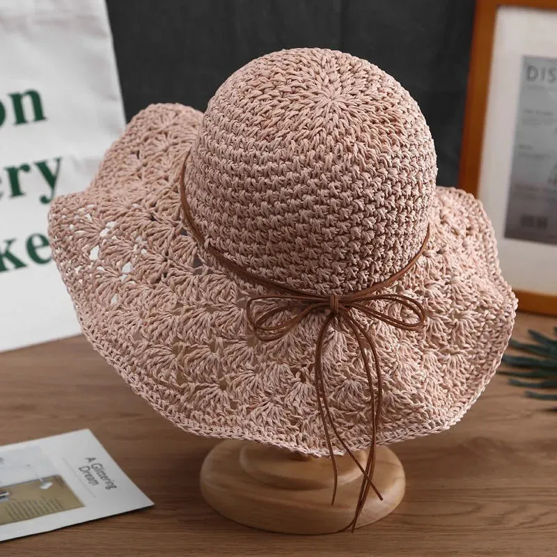 Sun Hats Women Straw Hat Sunproof Sunhat Korean Fashion Summer All-match Beach Cap Casual Harajuku Elegant Lady Solid Streetwear