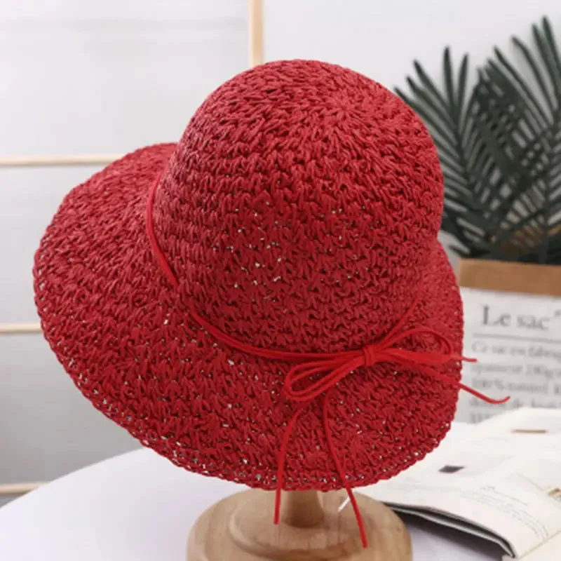 Sun Hats Women Straw Hat Sunproof Sunhat Korean Fashion Summer All-match Beach Cap Casual Harajuku Elegant Lady Solid Streetwear