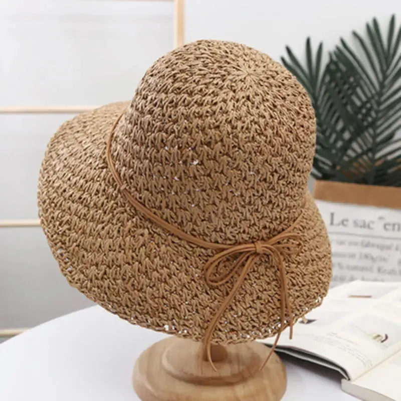 Sun Hats Women Straw Hat Sunproof Sunhat Korean Fashion Summer All-match Beach Cap Casual Harajuku Elegant Lady Solid Streetwear