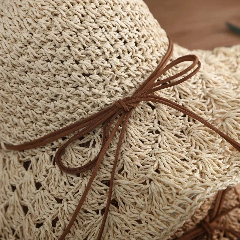 Sun Hats Women Straw Hat Sunproof Sunhat Korean Fashion Summer All-match Beach Cap Casual Harajuku Elegant Lady Solid Streetwear