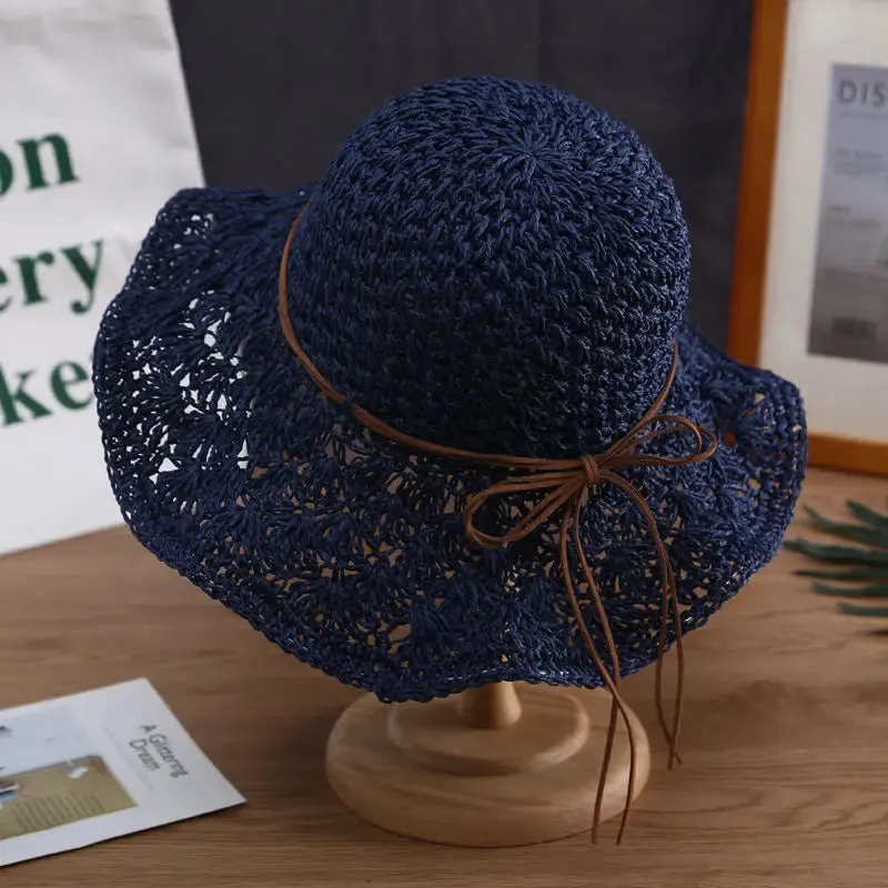 Sun Hats Women Straw Hat Sunproof Sunhat Korean Fashion Summer All-match Beach Cap Casual Harajuku Elegant Lady Solid Streetwear