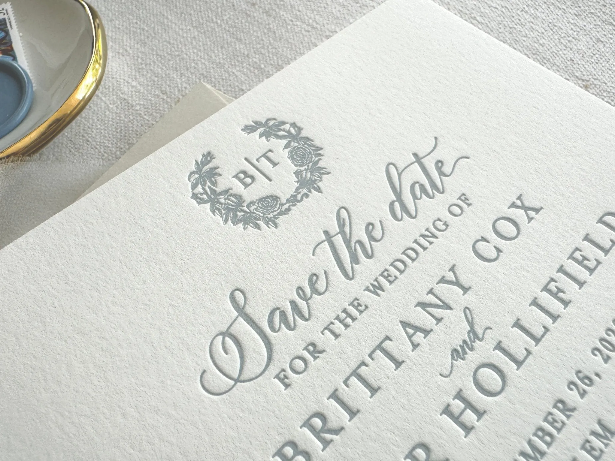 The Brittany - Letterpress Save the Dates