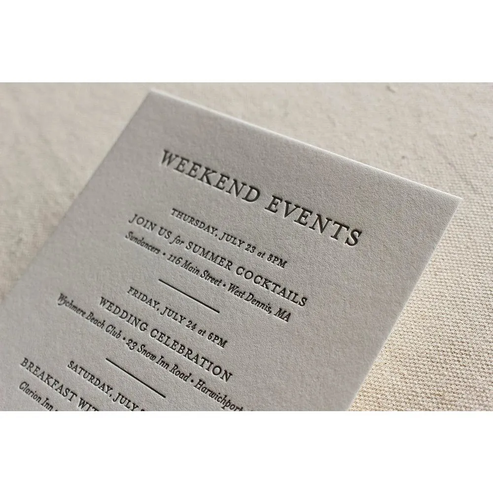 The Lily Suite  - Letterpress Wedding Invitations