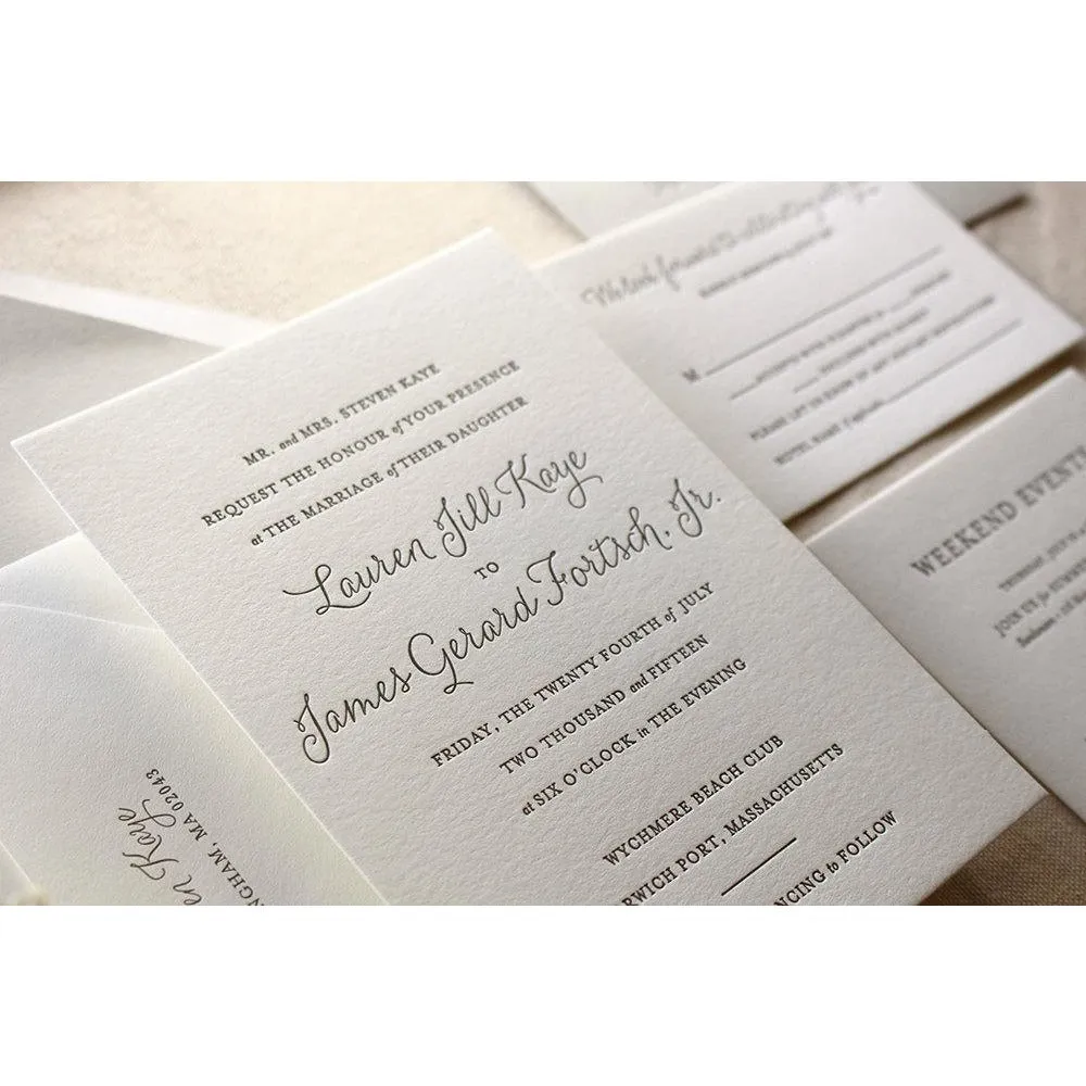 The Lily Suite  - Letterpress Wedding Invitations
