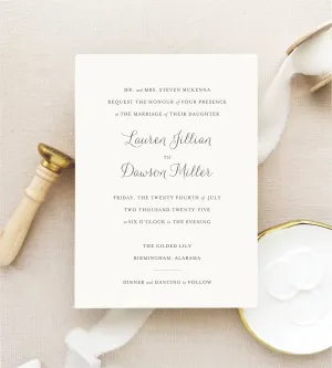The Lily Suite  - Letterpress Wedding Invitations
