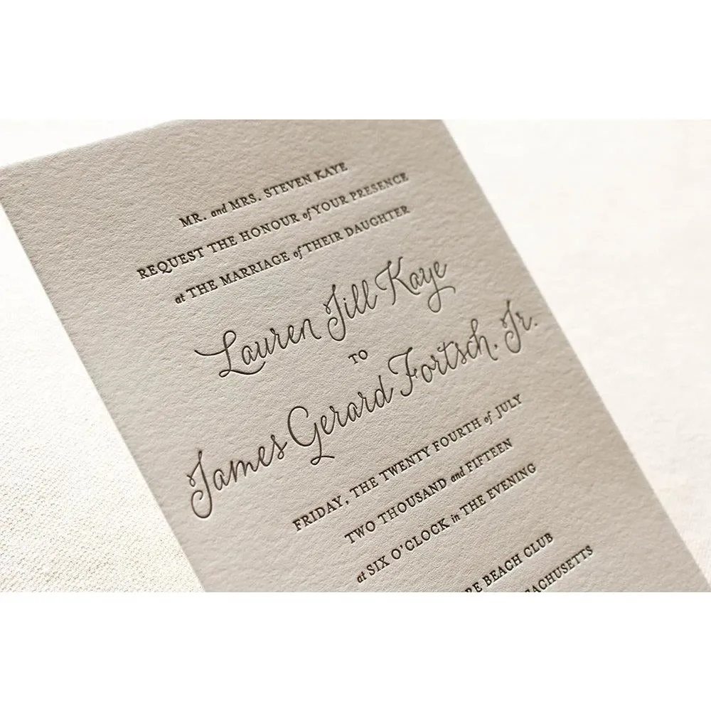 The Lily Suite  - Letterpress Wedding Invitations