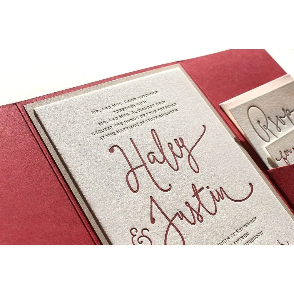 The Thistle Suite - Letterpress Wedding Invitations
