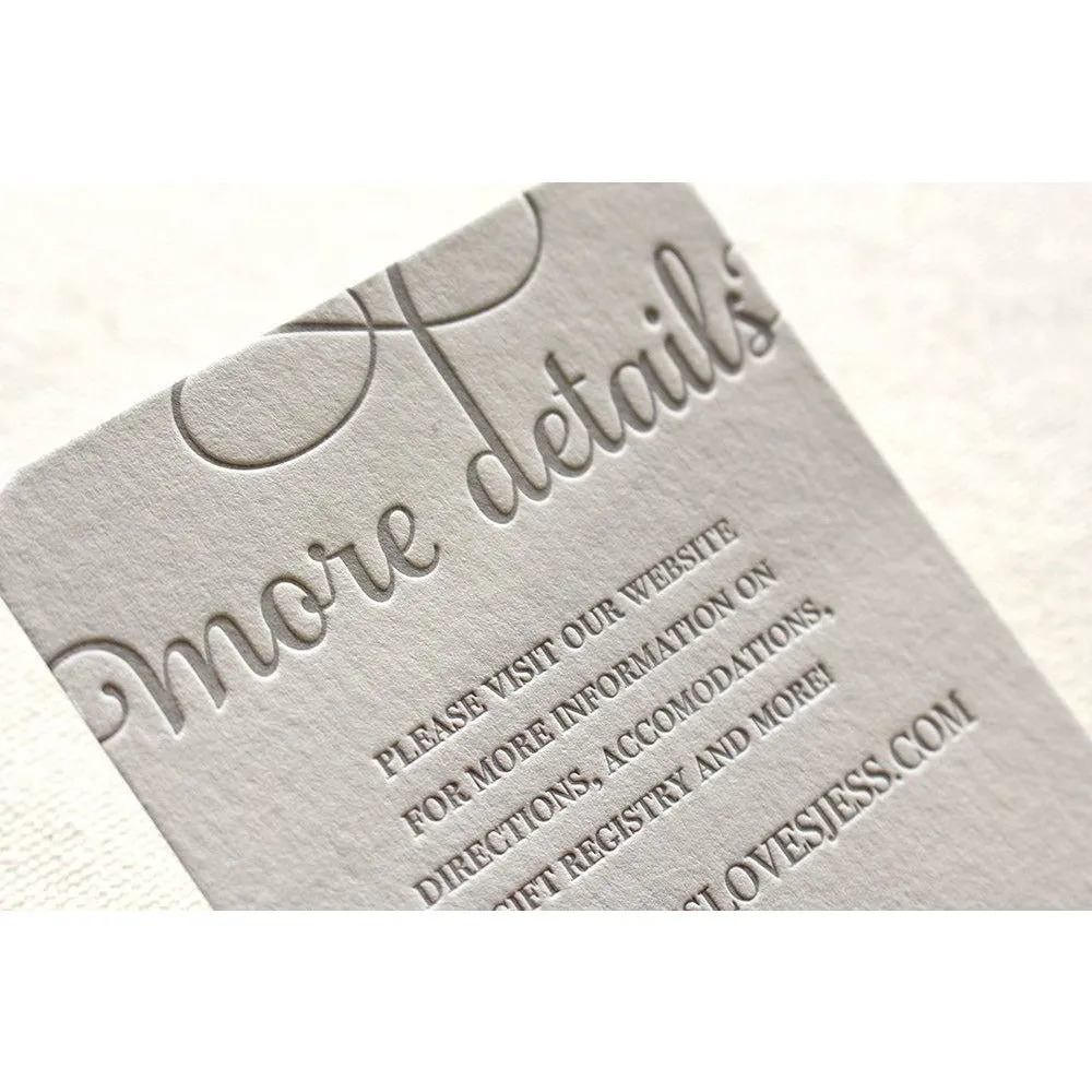 The Zinnia Suite - Letterpress Wedding Invitations