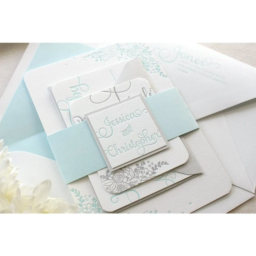 The Zinnia Suite - Letterpress Wedding Invitations