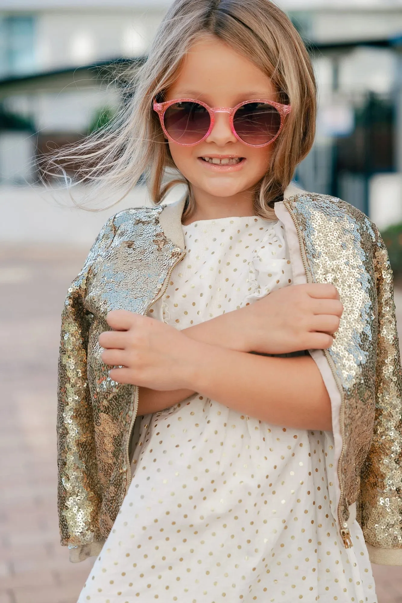 Tween Shine Sunglasses - Glitter Pink