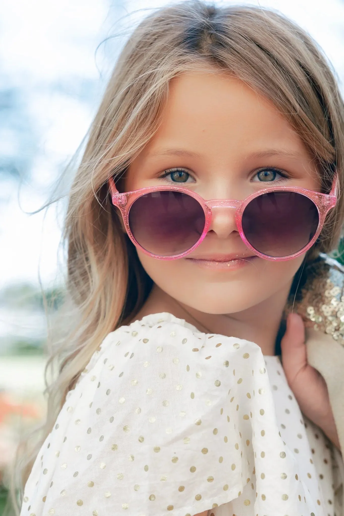 Tween Shine Sunglasses - Glitter Pink