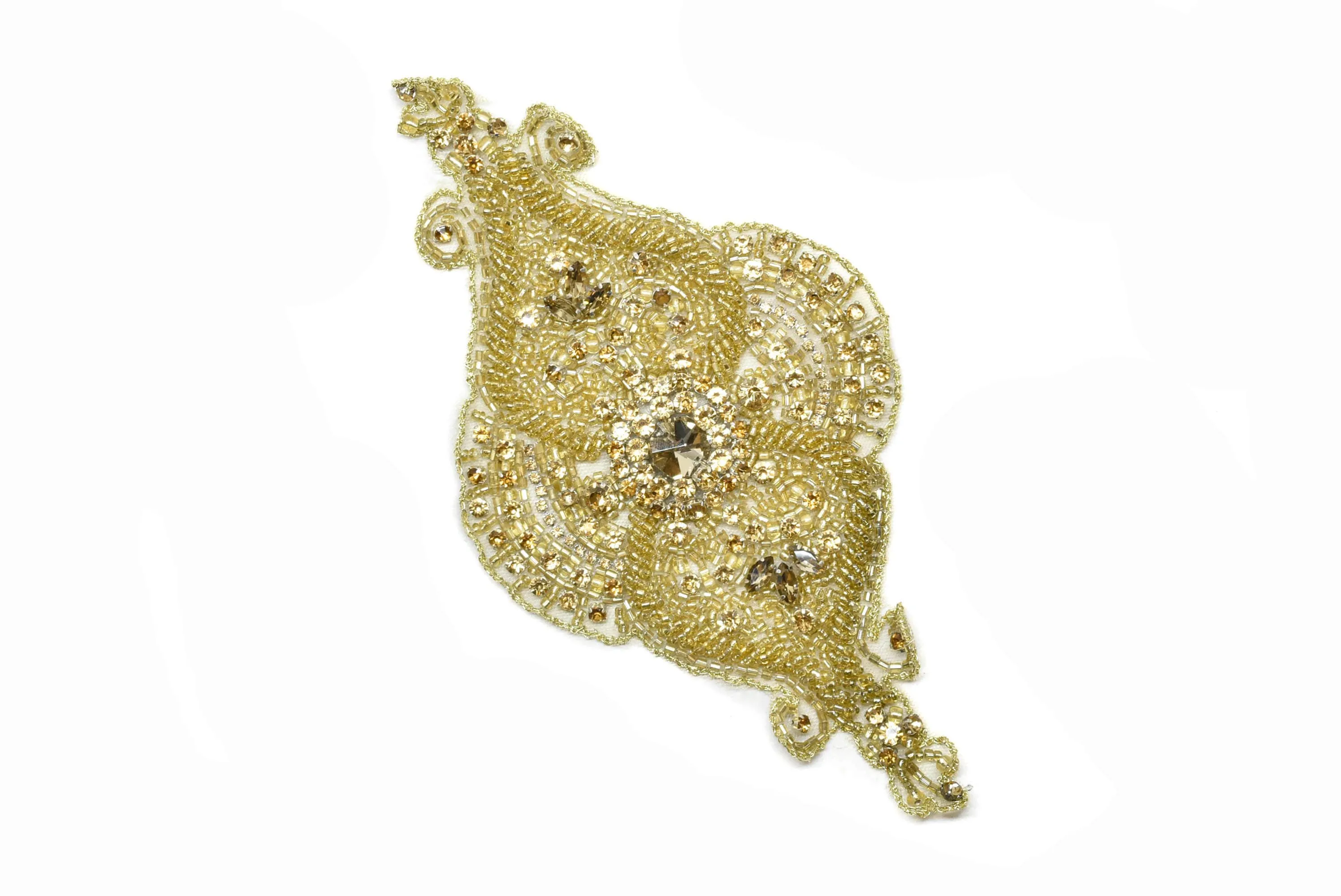 Unique Gold & Silver Appliques 8.50" x 4.50" - 1 Piece
